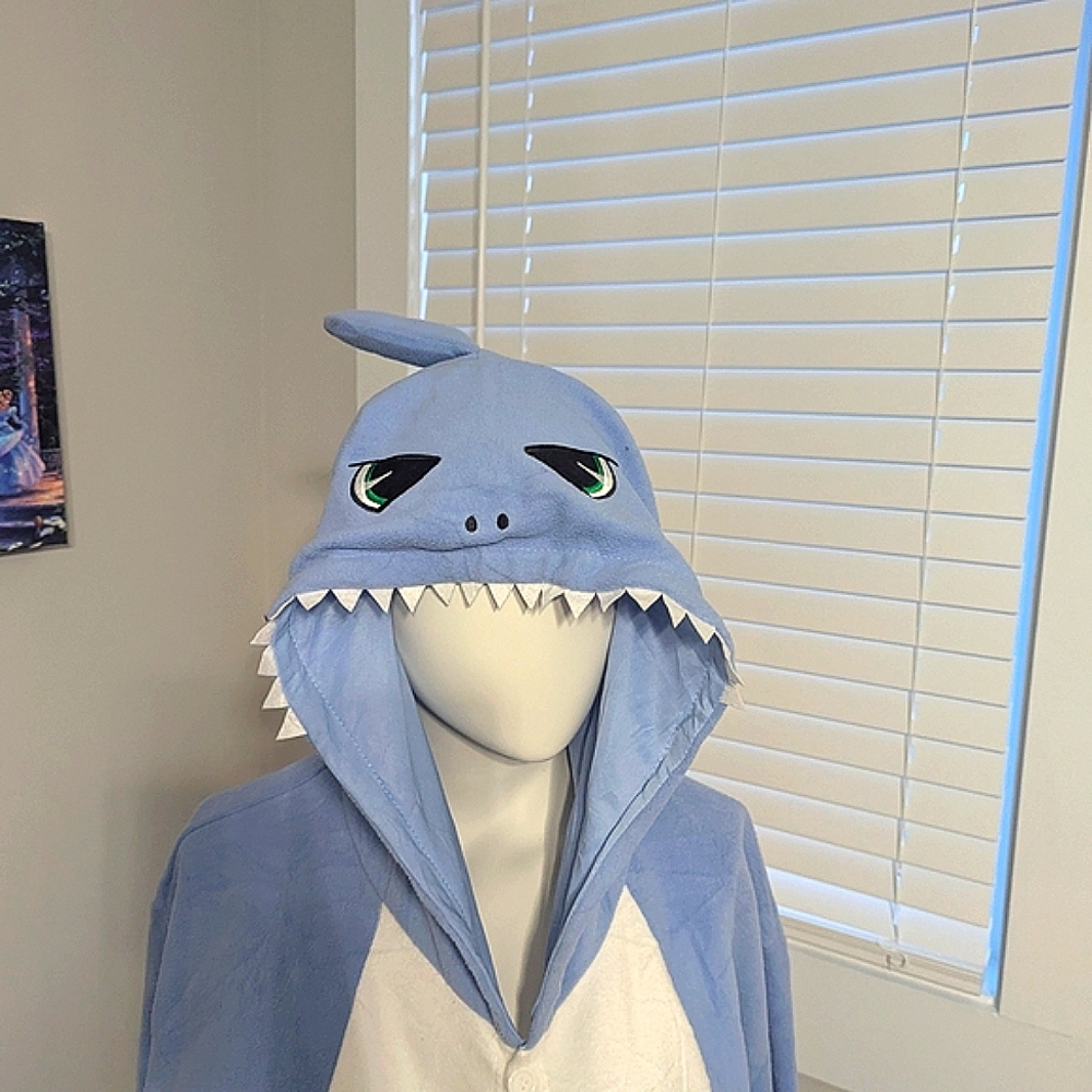 Adult Shark Kigurumi - Blue XXL - Cosplay, Costume, Pajamas